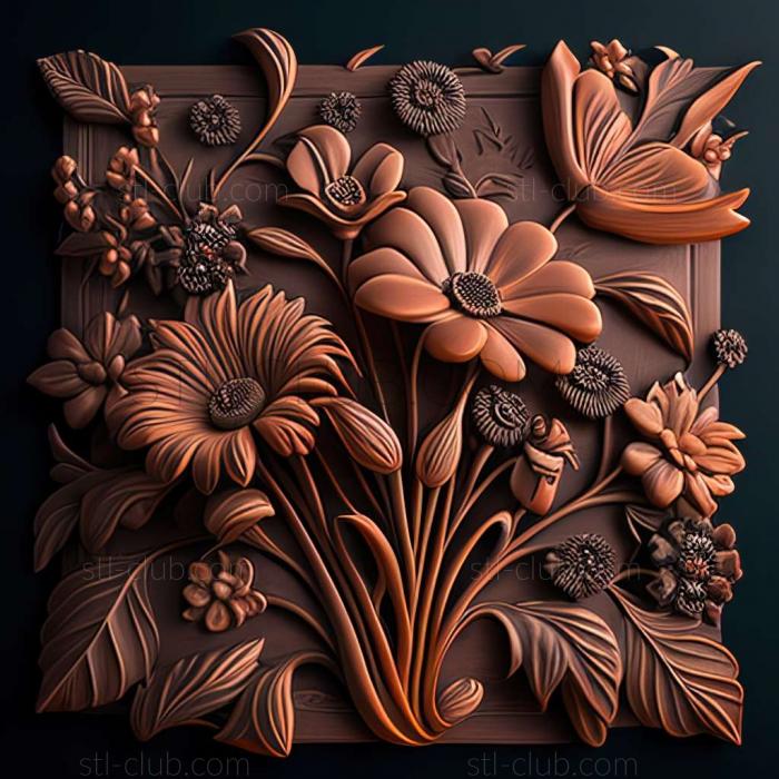 3D model flowers (STL)